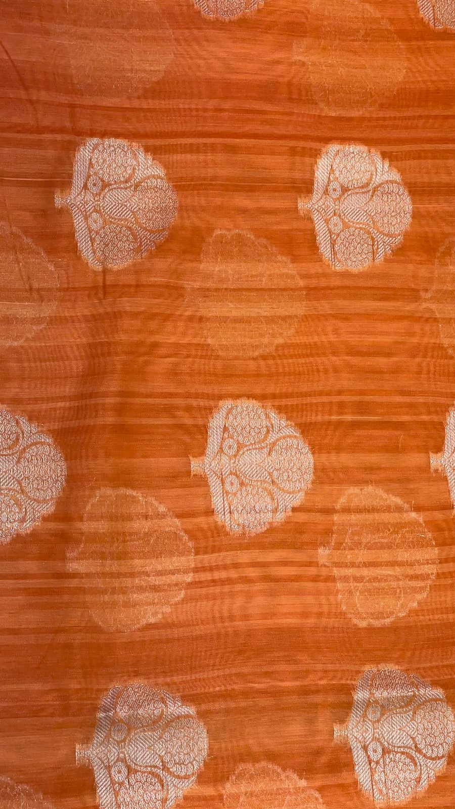 Orange Matka Silk Banarasi Sarees For Women GEMTKSLK_3