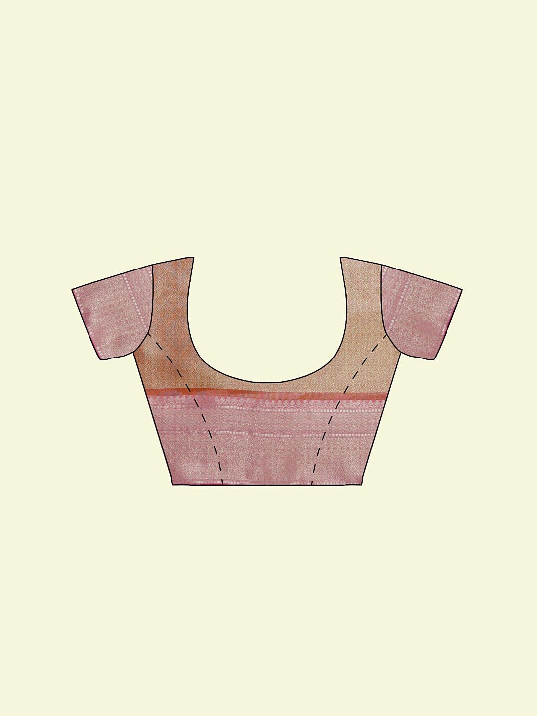 Faishana Presents Peach Matka Silk Boota Skirt Border With Peach Blouse Banarasi Saree