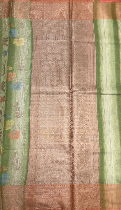 Green Matka Silk Banarasi Sarees For Women GEMTKSLK_98 G