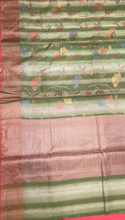 Green Matka Silk Banarasi Sarees For Women GEMTKSLK_98 G