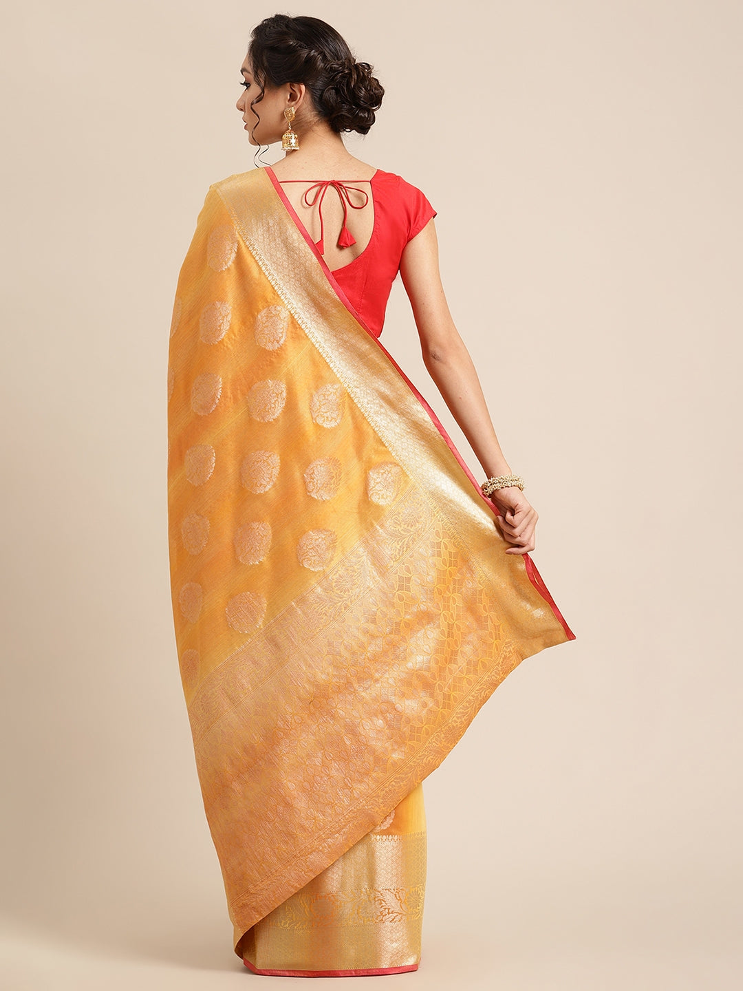 Gold Matka Silk Banarasi Sarees For Women GEMTKSLK_208