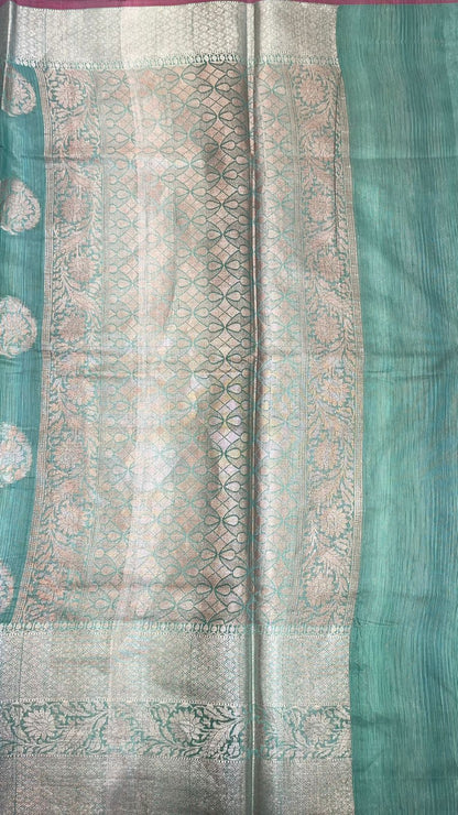 Green Matka Silk Banarasi Sarees For Women GEMTKSLK_204