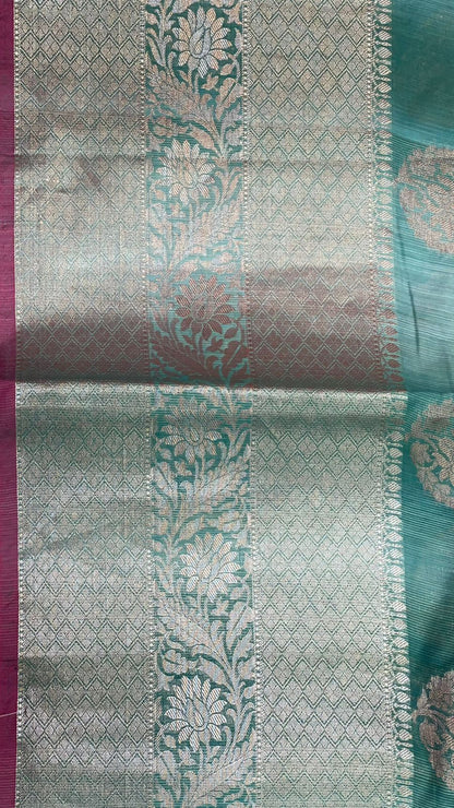 Green Matka Silk Banarasi Sarees For Women GEMTKSLK_204