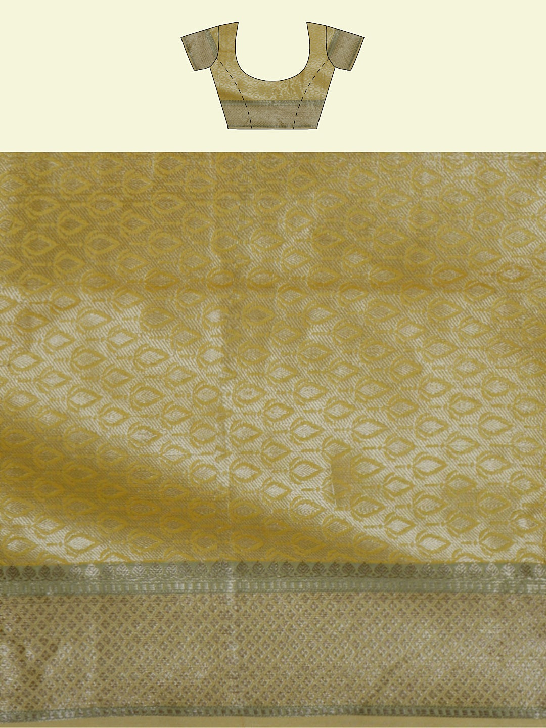 Faishana Presents Handwoven Pista Green Matka Silk Boota Skirt Border With Green Blouse Banarasi Saree