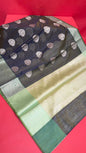 Grey Matka Silk Banarasi Sarees For Women GEMTKSLK_80