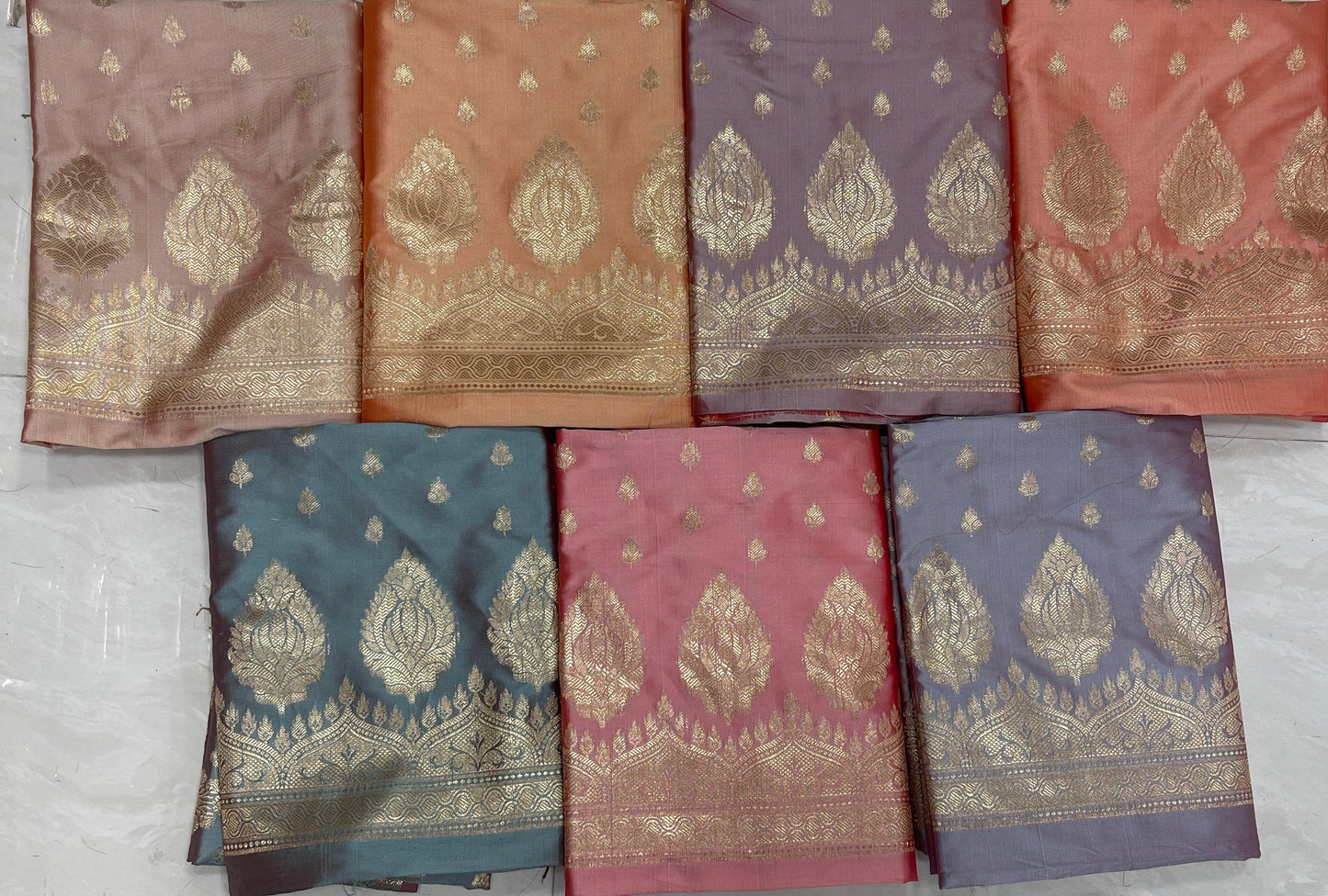 Cotton Silk Handloom 3 pcs Banarasi Suit 950MUB_SK8-MUB_SK14 SET