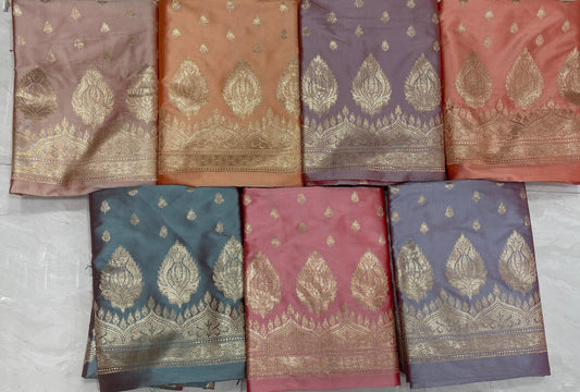 Cotton Silk Handloom 3 pcs Banarasi Suit 950MUB_SK8-MUB_SK14 SET
