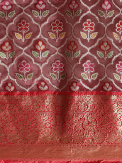 Magenta Art Silk Banarasi Sarees For Women GEASF_21