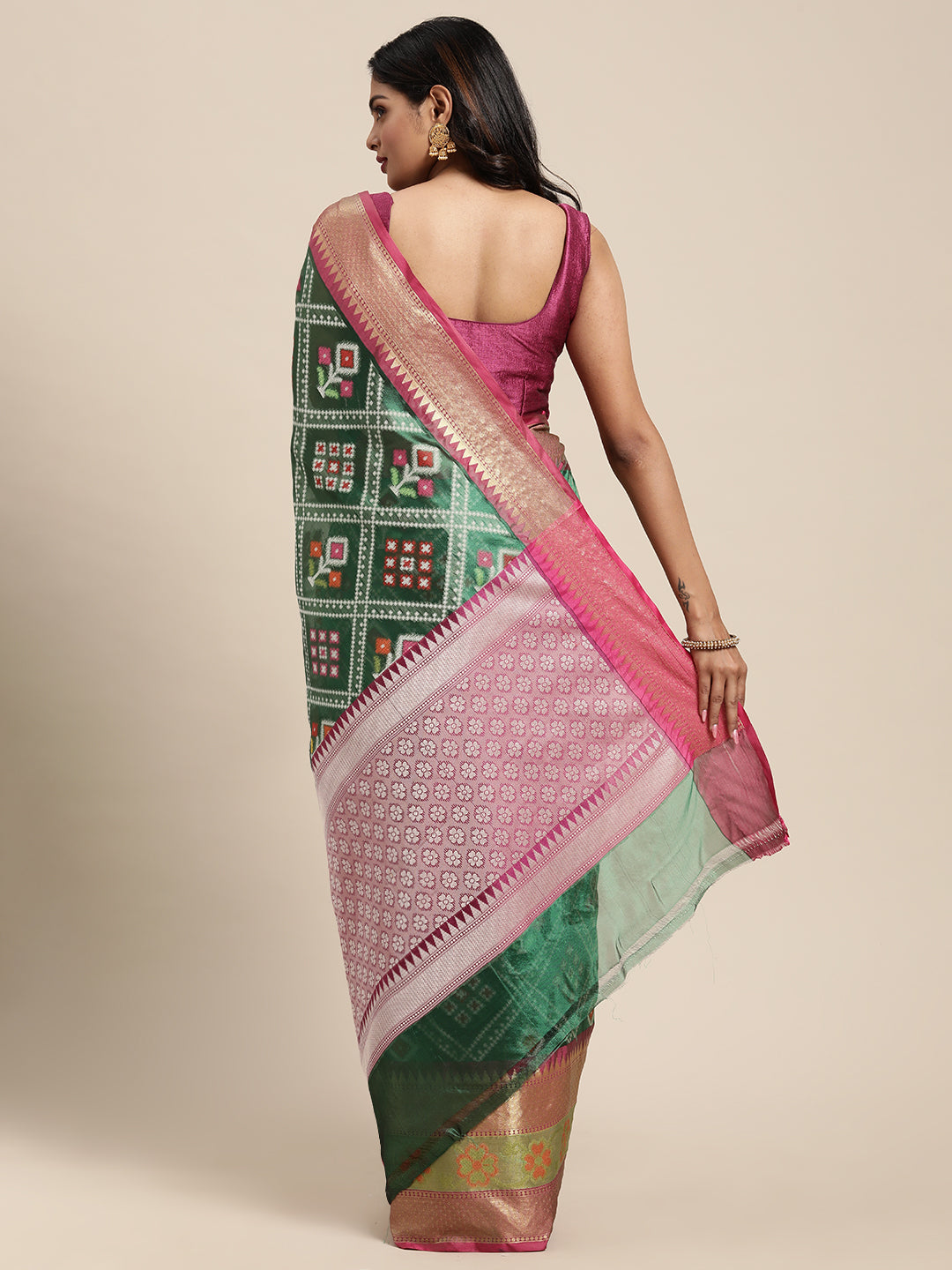 Green Art Silk Banarasi Sarees For Women GEASF_24