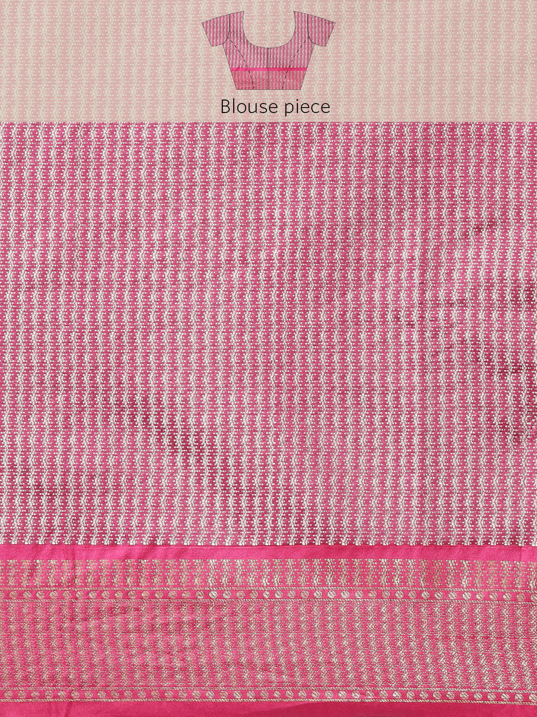 Faishana Presents Magenta & Pink Ikkat Patola Art Silk Skirt Pattu Border With Pink Blouse Banarasi Saree