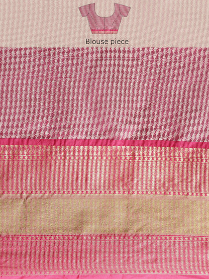Faishana Presents Black & Magenta Ikkat Patola Art Silk Skirt Pattu Border With Magenta Blouse Banarasi Saree