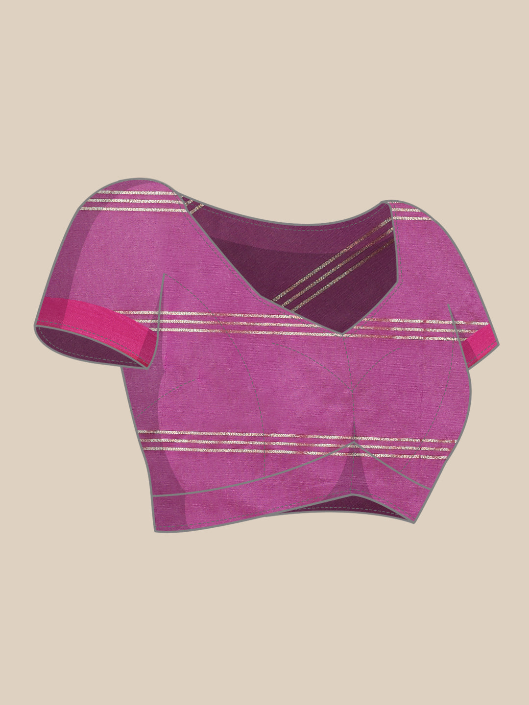 Faishana Presents Royal Blue & Magenta Rajkot Patola Art Silk Skirt Pattu Border With Magenta Blouse Banarasi Saree