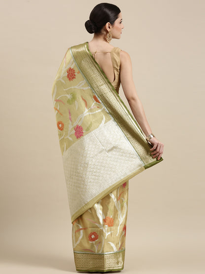 Gold Tissue Banarasi Sarees For Women GEASF_50