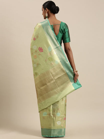 Green Tissue Banarasi Sarees For Women GEASF_55