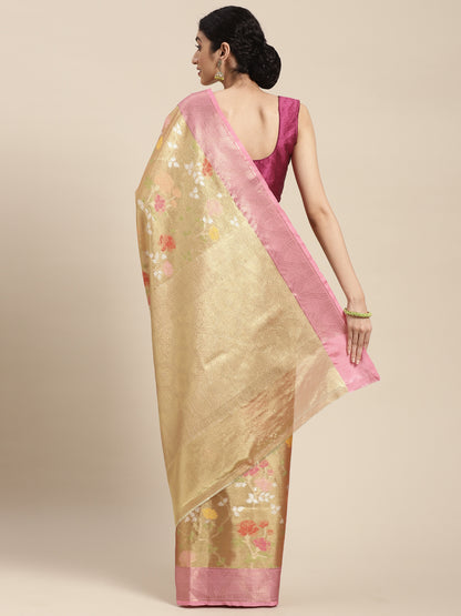 Gold Tissue Banarasi Sarees For Women GEASF_56