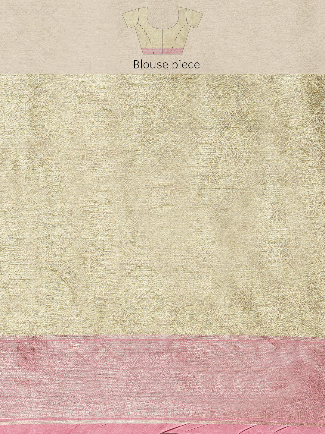 Faishana Presents Lemon Gold & Pink Tilfi Jamdani Jaal Border With Gold Blouse Banarasi Saree