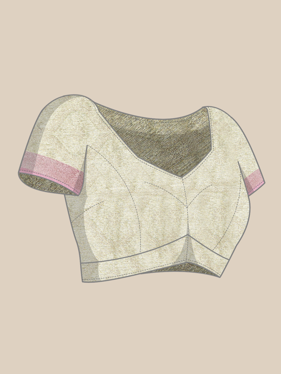 Faishana Presents Pistachio Gold & Pink Tilfi Jamdani Jaal Border with Pista Blouse Banarasi Saree
