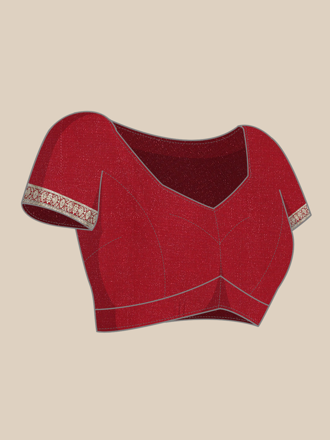 Faishana Presents Maroon Satin Silk Half Half Patli Zari Jaal Zari Anchal With Zari Border Banarasi Saree