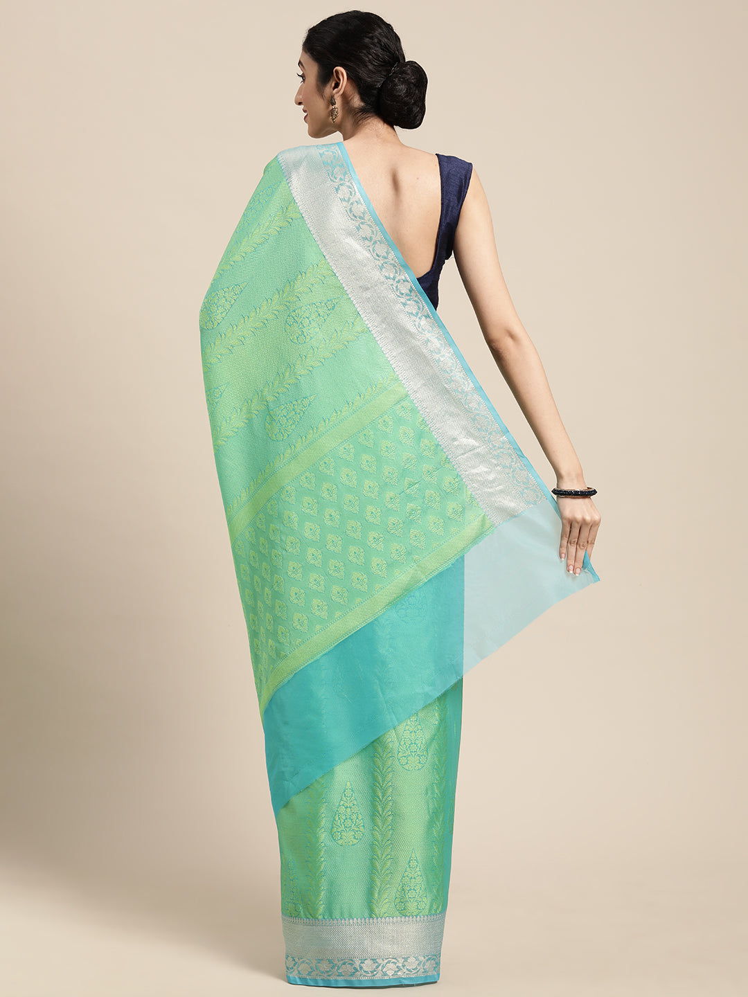 Green Tanchoi Banarasi Sarees For Women GEBC16