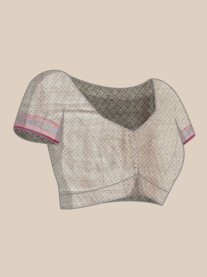 Grey Kanchi Silk Banarasi Sarees For Women GEBE1