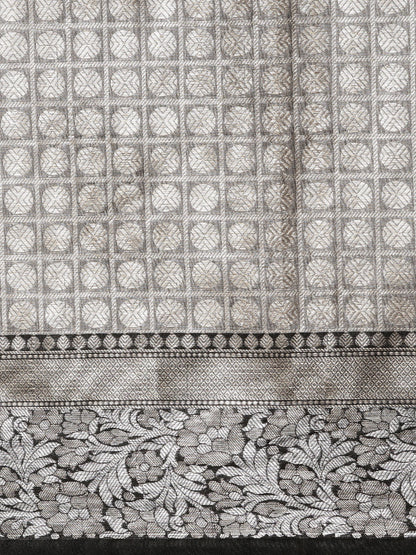 Black Kanchi Silk Banarasi Sarees For Women GEBE5