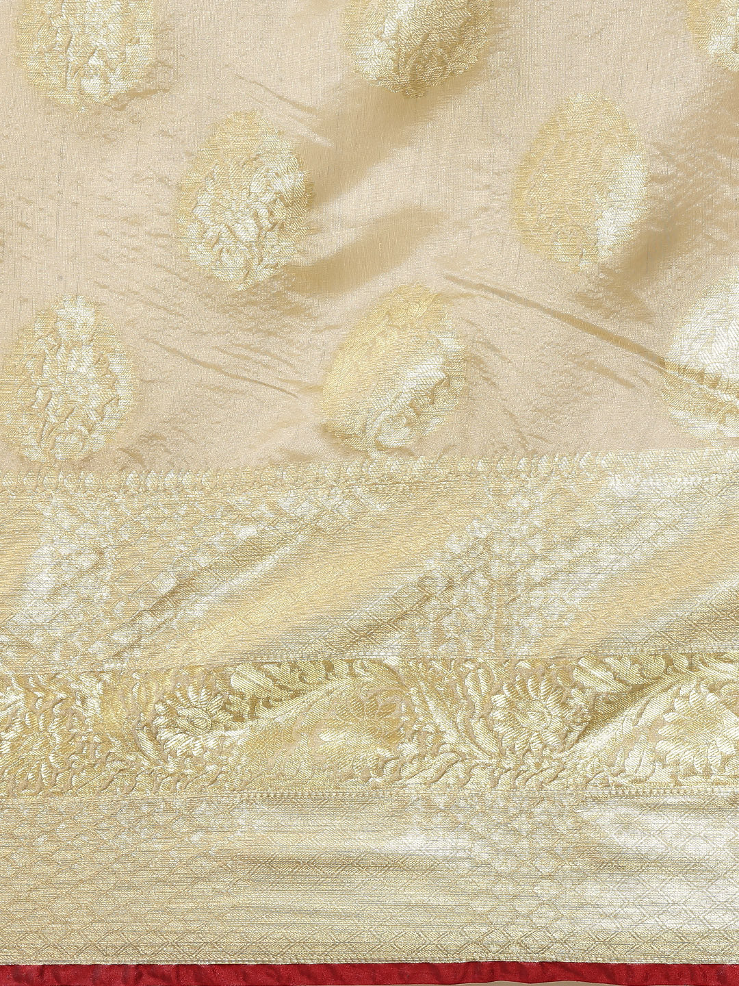 Faishana Presents Handwoven Olive Green Bright Silk Boota Skirt Border With Olive Green Blouse Banarasi Saree