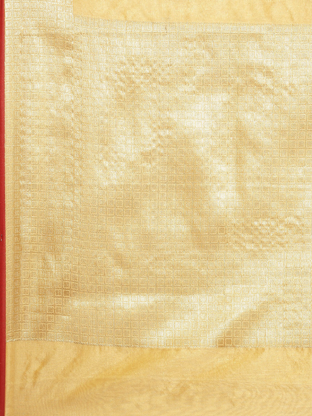 Faishana Presents Handwoven Peach Bright Silk Boota Zari Border With Peach Blouse Banarasi Saree