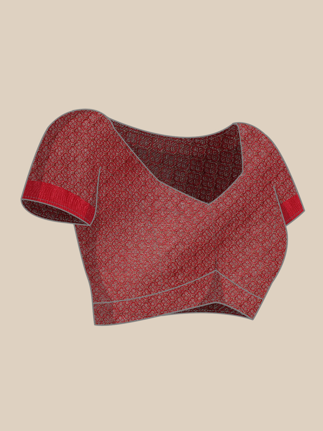 Brown Cotton Blend Banarasi Sarees For Women GECT25