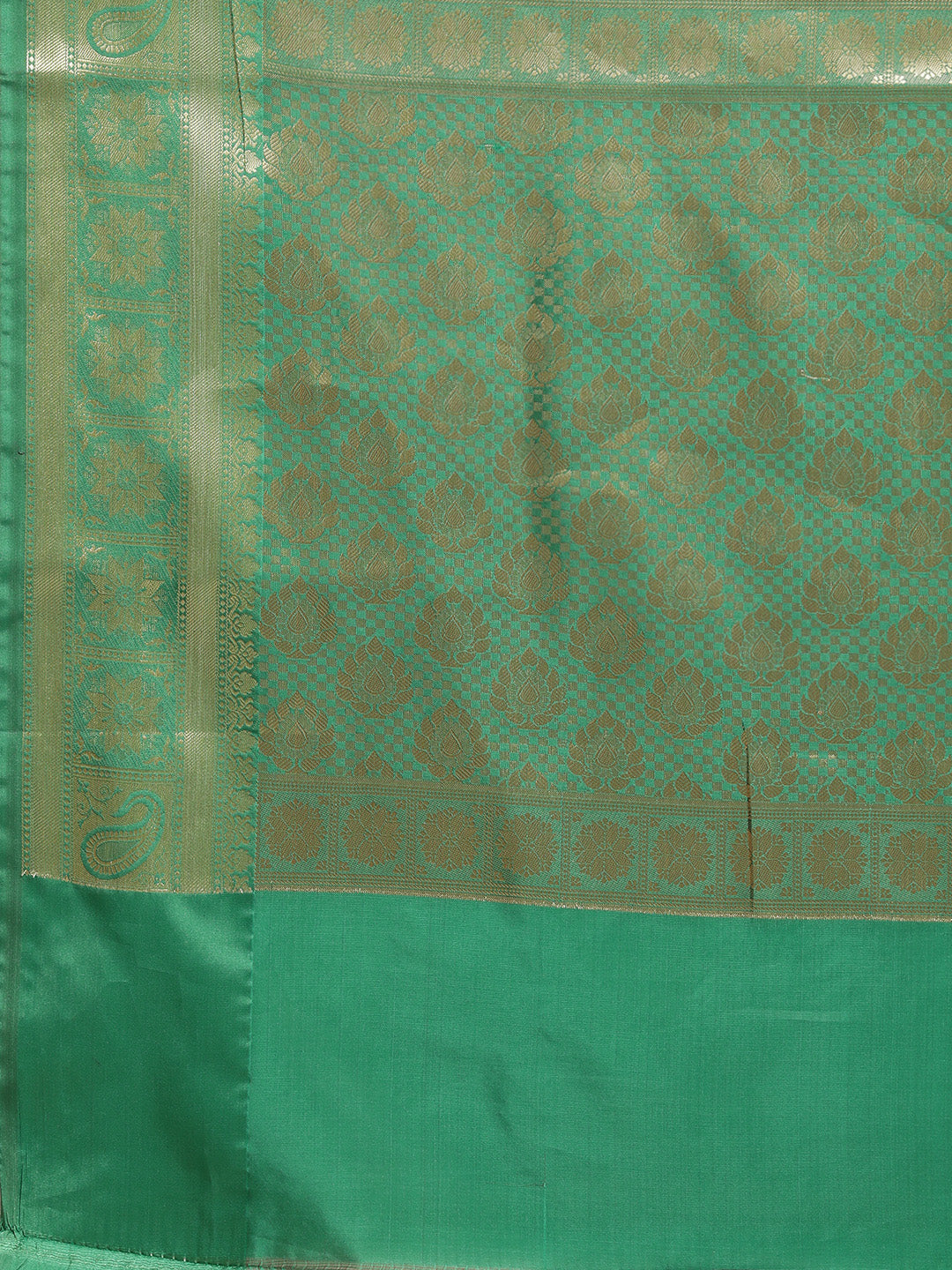 Faishana Presents Magenta Katan Silk Plain Zari Anchal With Contrast Green Zari Border Banarasi Saree