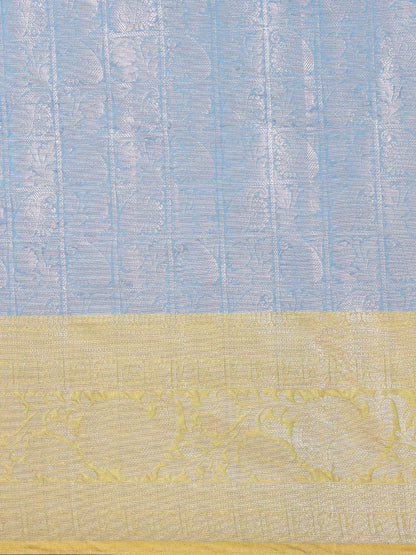 Blue Kanjeevaram Banarasi Sarees For Women GEMA34