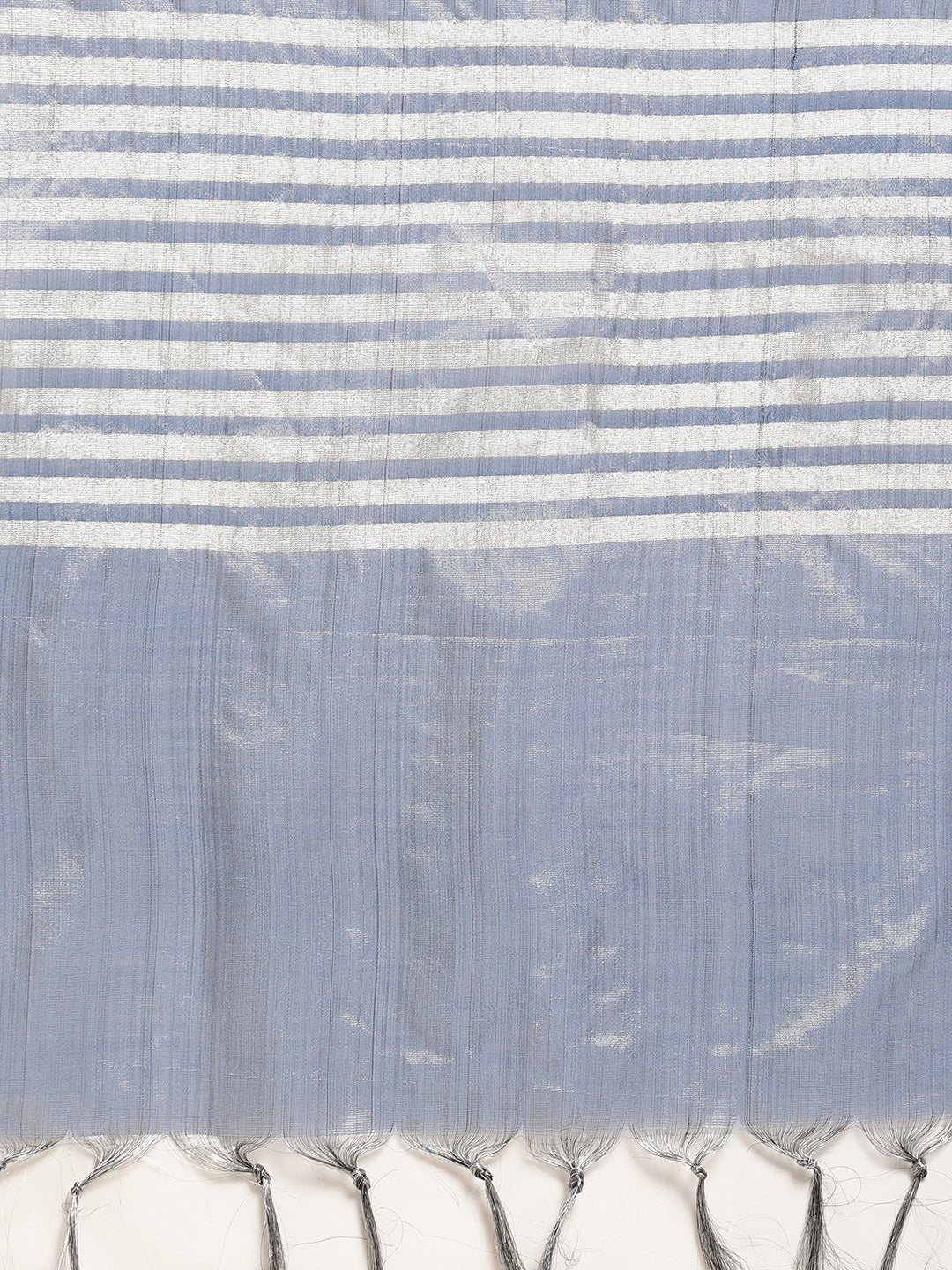 Faishana Presents Lavender Silver Zari Glass Tissue Tanchoi Contrast Large Border Banarasi Saree