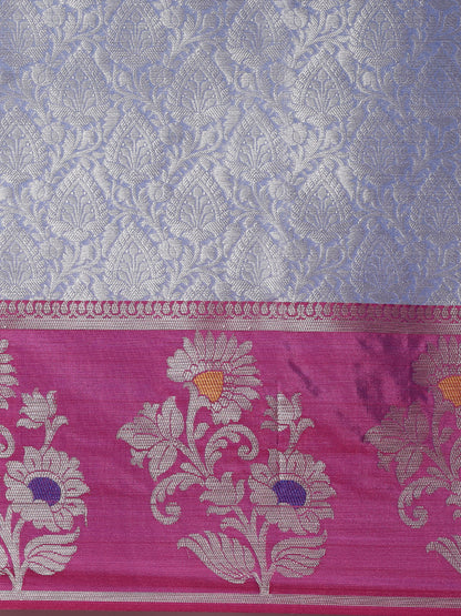 Blue Kanjeevaram Banarasi Sarees For Women GEMA6