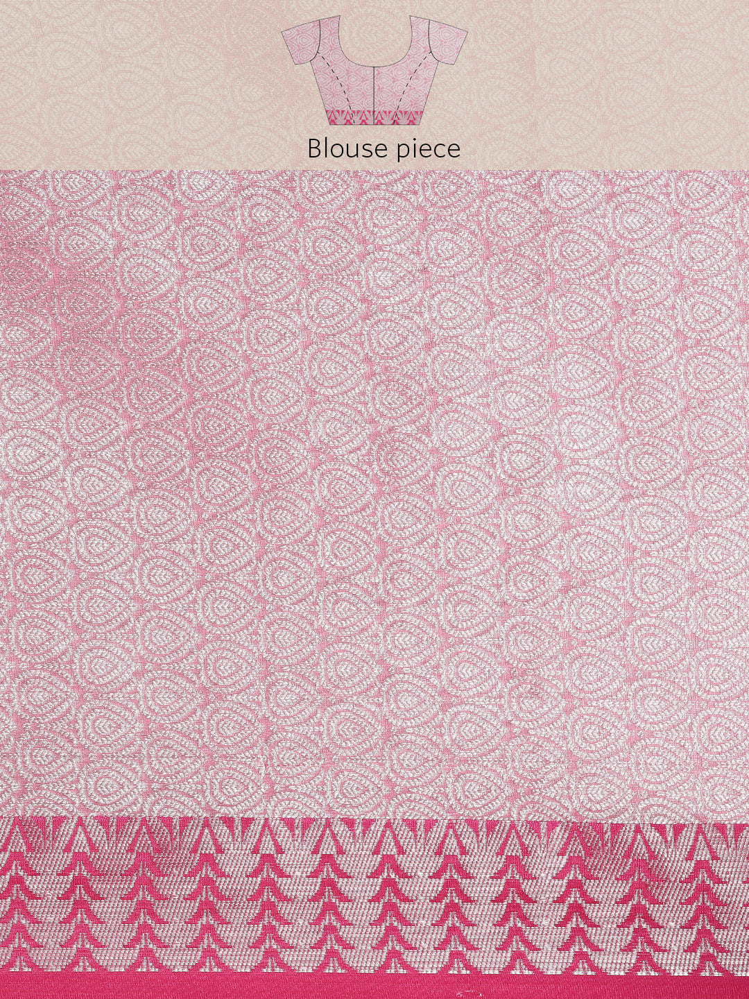 Faishana Presents Blue Silver Zari Kanchi Silk Tanchoi Brocade Contrast Magenta Skirt Meena Border Banarasi Saree
