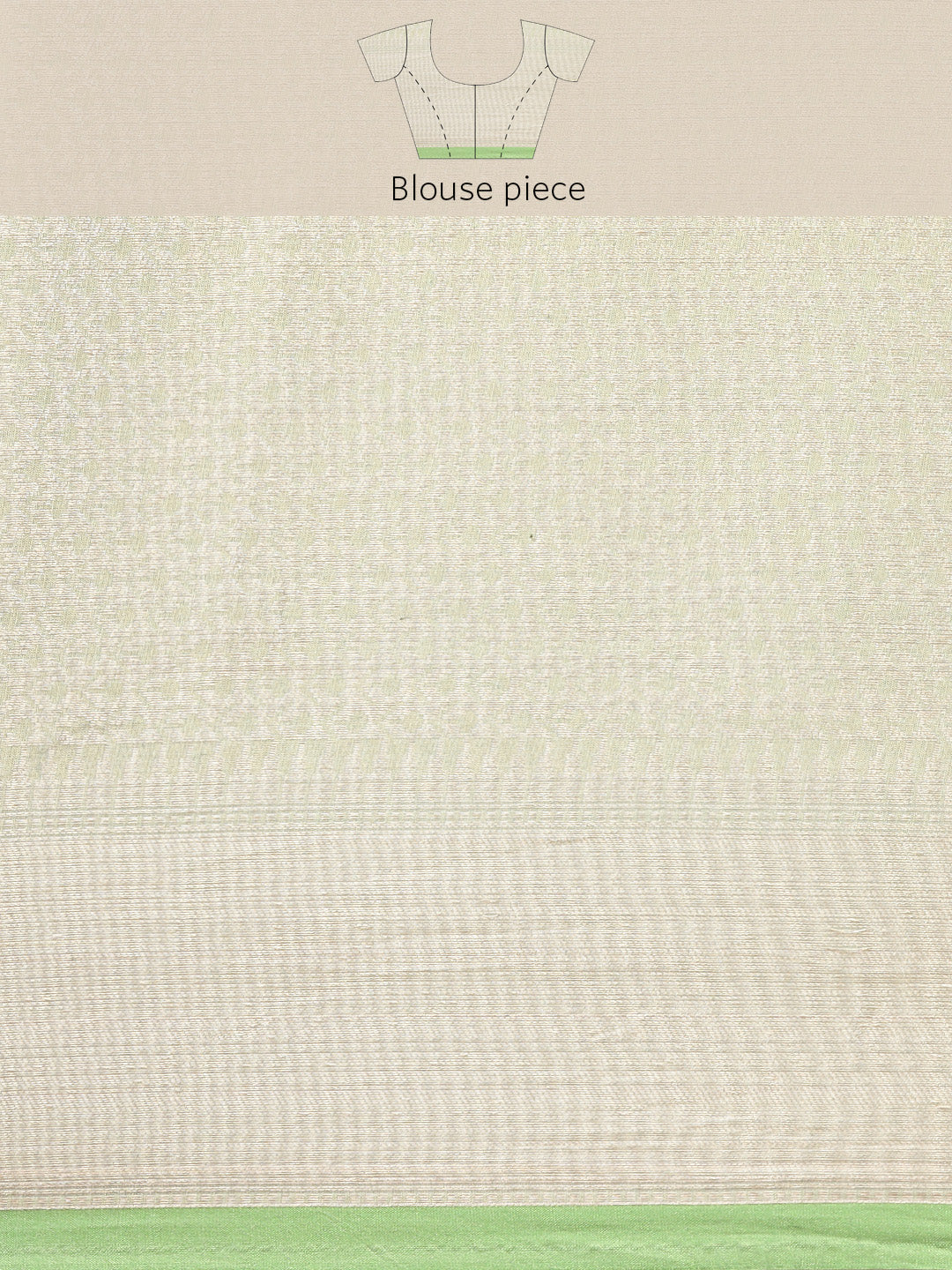 Faishana Presents Handwoven Pistachio Masrise Cotton Alfi Boota Zari Border With Pistachio Blouse Banarasi Saree