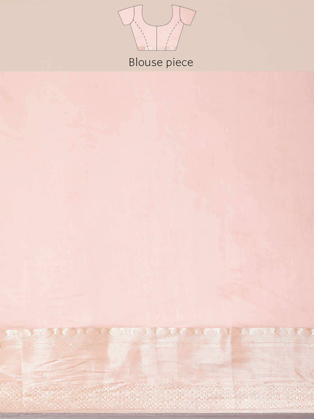 Faishana Presents Handwoven Pink Masrise Cotton Tilfi Jaal Zari Border With Pink Blouse Banarasi Saree