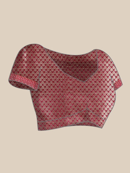 Pink Matka Silk Banarasi Sarees For Women GEMTKSLK_11