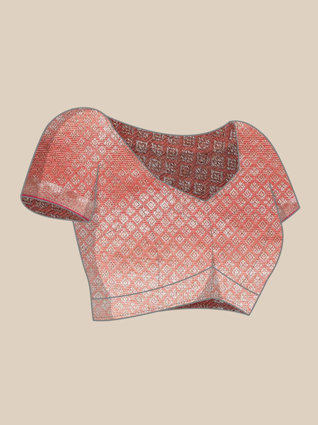 Faishana Presents Handwoven Red Matka Silk Boota Skirt Border With Red Blouse Banarasi Saree