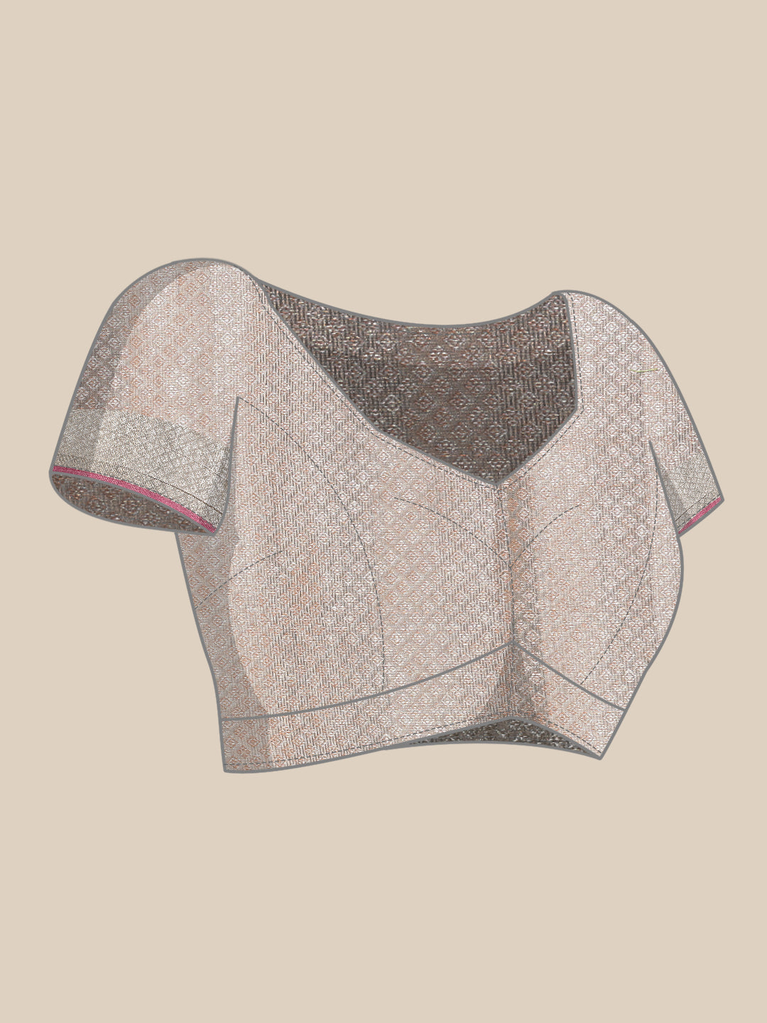 Faishana Presents Handwoven Grey Matka Silk Boota Skirt Border With Grey Blouse Banarasi Saree
