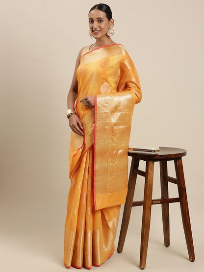 Gold Matka Silk Banarasi Sarees For Women GEMTKSLK_208