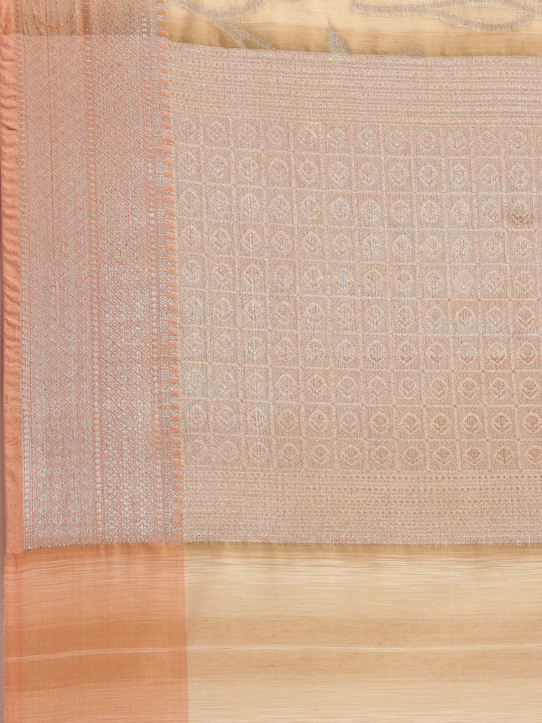 Faishana Presents Handwoven Brown Matka Silk Tilfi Jaal Zari Border With Brown Blouse Banarasi Saree