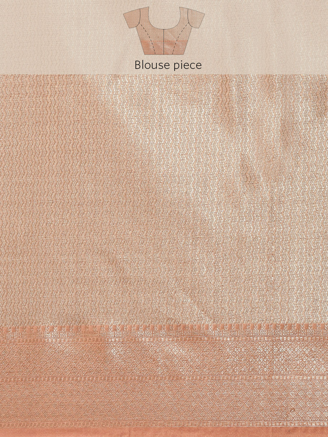 Faishana Presents Handwoven Brown Matka Silk Tilfi Jaal Zari Border With Brown Blouse Banarasi Saree