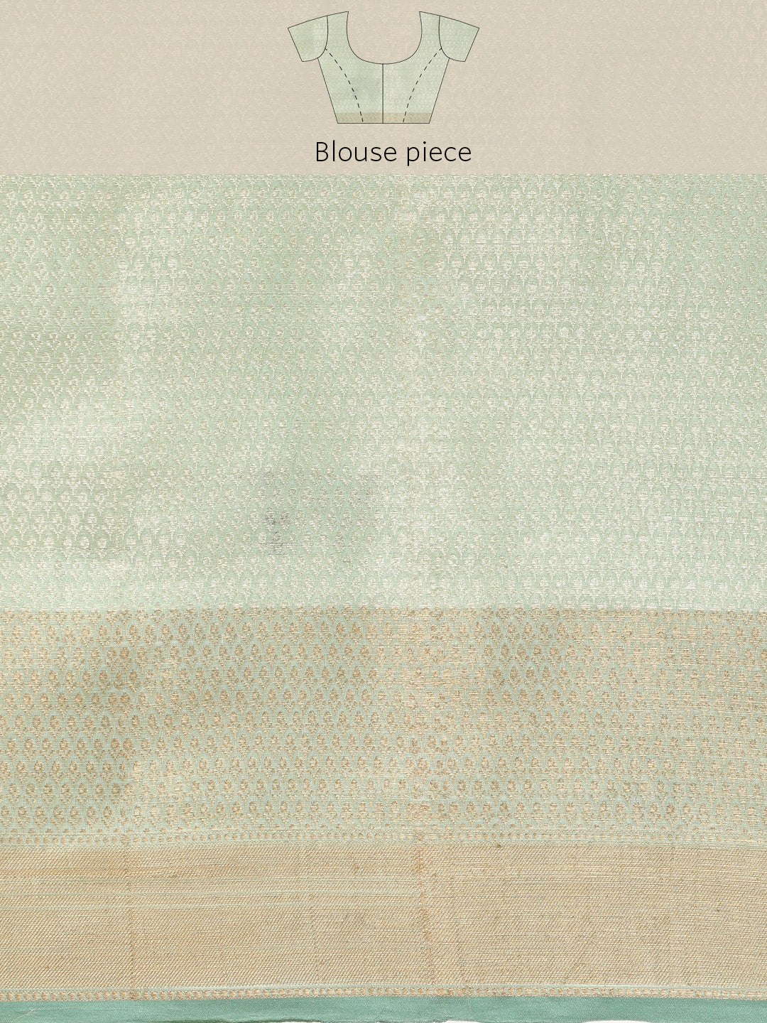 Faishana Presents Seagreen Masrise Cotton Tilfi Boota Alfi Skirt Border Banarasi Saree With Sea green Blouse Banarasi Saree