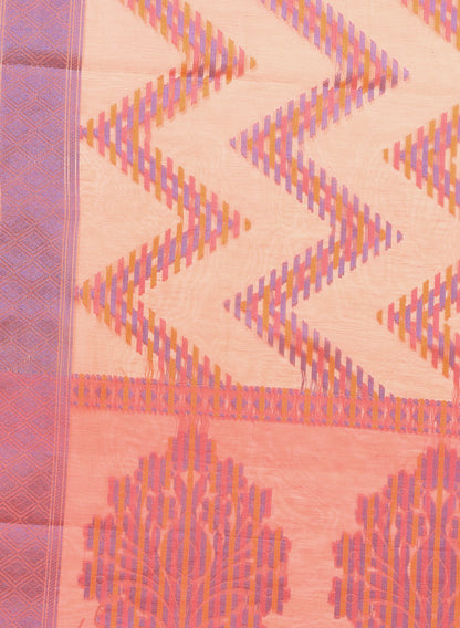 Faishana Presents Is Orange Resham Brocade Contrast Blue Zari Pattu Border Banarasi Saree