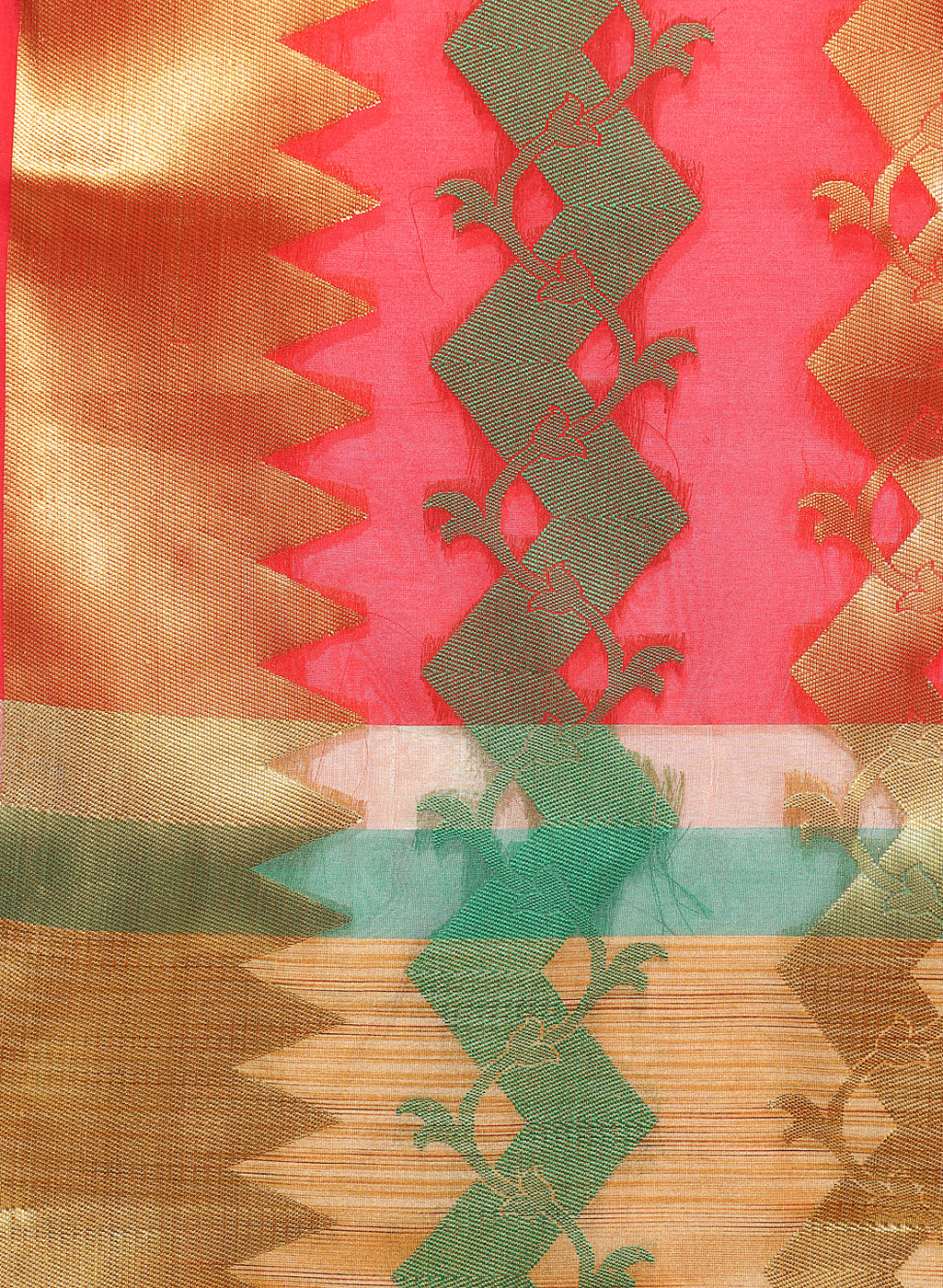 Faishana Presents Is Redbrocade Contrast Zari Pattu Border Banarasi Saree.