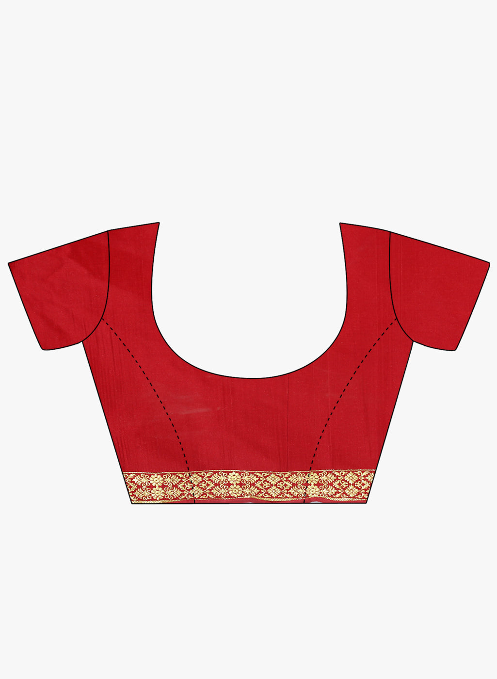 Faishana Presents Is Maroon Satin Banarasi Saree.