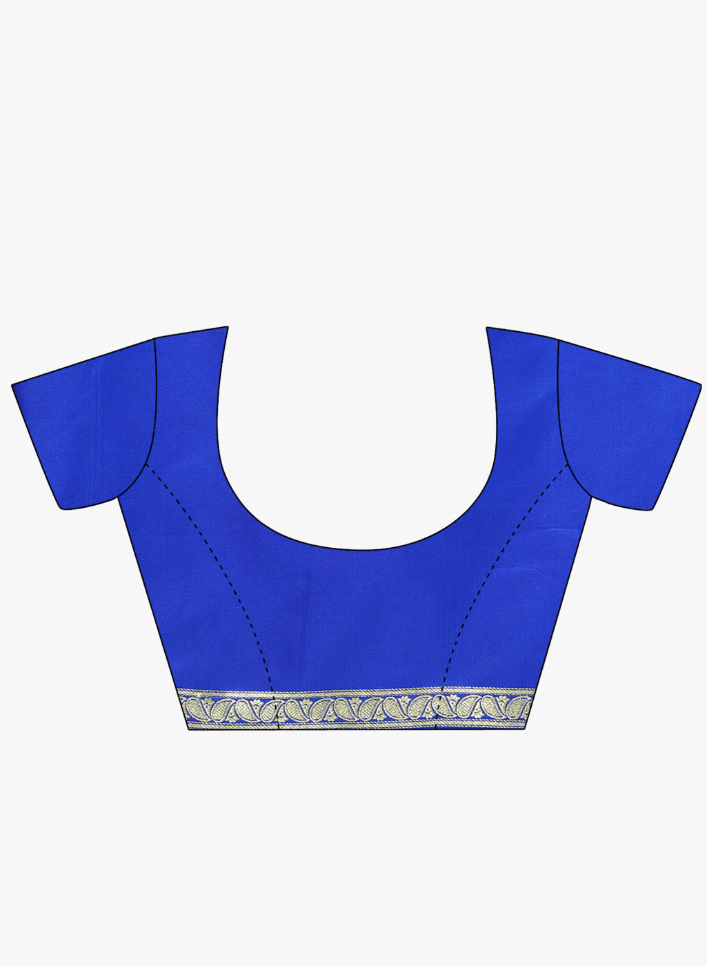 Faishana Presents Is Blue Satin Banarasi Saree.