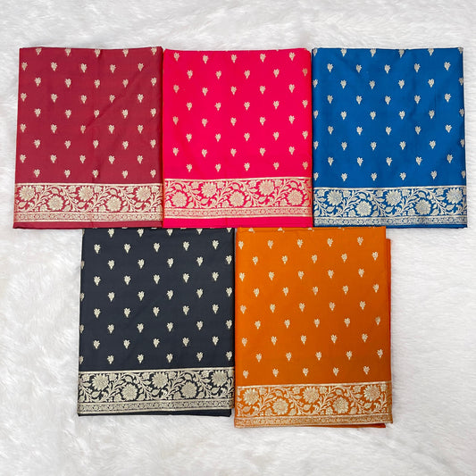 Handloom Cotton Silk Banarasi 3 pcs Suit  2000RHN_1-RHN_5 SET