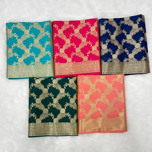 Handloom Cotton Silk Banarasi 3 pcs Suit  2000RHN_6-RHN_10 SET