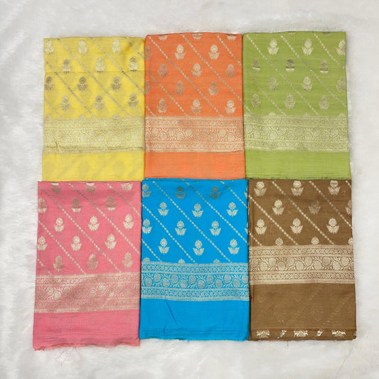 Puresilk Handloom  Modal Silk Banarasi 3 pcs Suit 2500RHN_MDL1-RHN_MDL6 SET