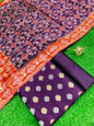 Purple Katan Silk Silver Gold Zari With Patola Weave Dupatta 700SKL_KS15